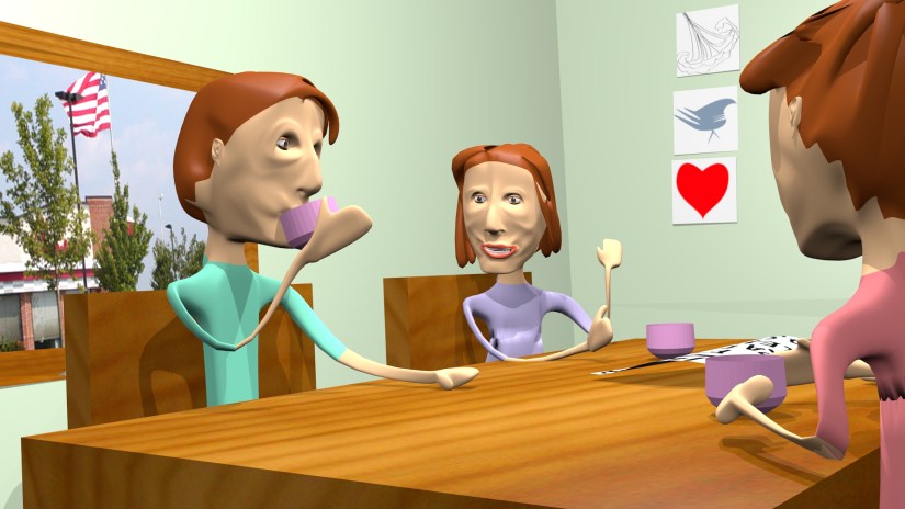 Blender scary people