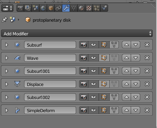 protoplanetary modifiers